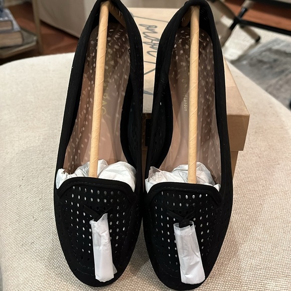 London Rag Feet Nest Black Perforated Microfiber Loafer/NIB/5 - Picture 6 of 10